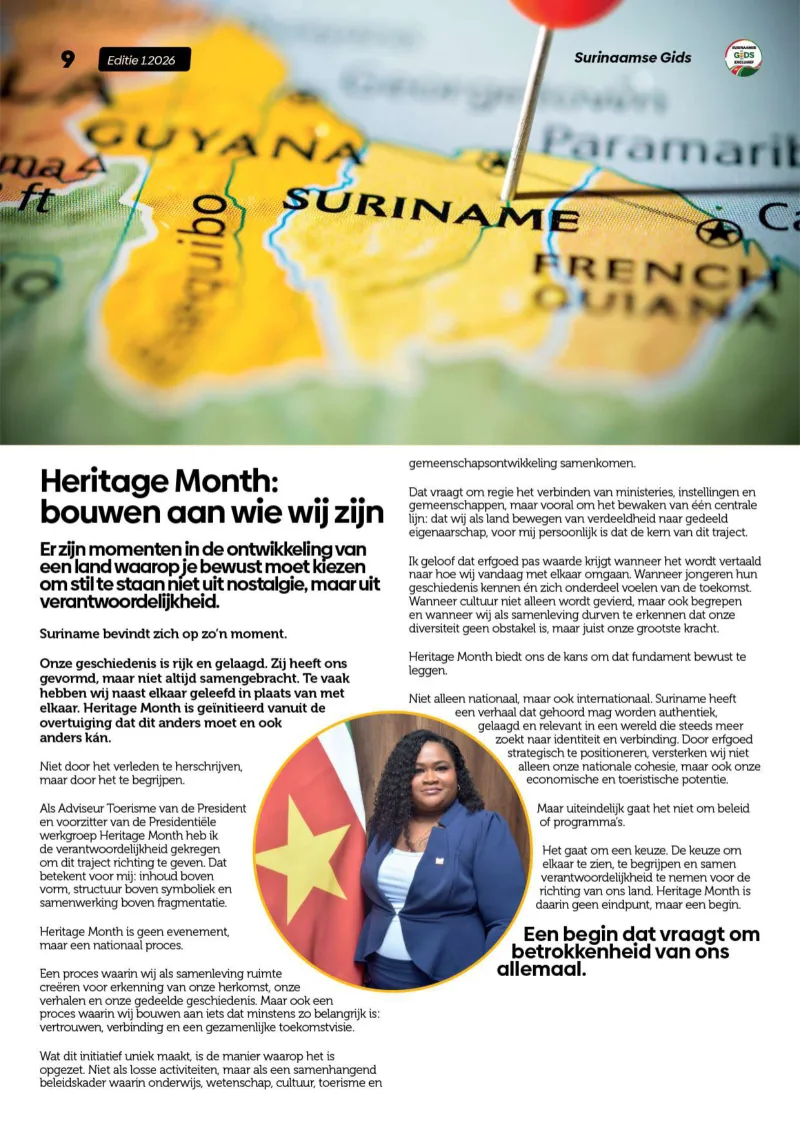 Pagina 9 van Surinaamse Gids Exclusief Magazine Editie 1