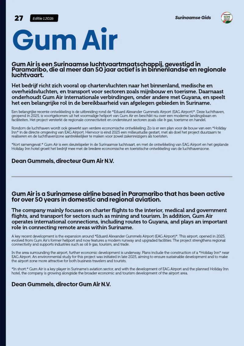 Pagina 27 van Surinaamse Gids Exclusief Magazine Editie 1