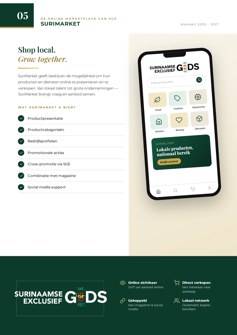 Pagina 5 van Surinaamse Gids Exclusief Media Kit 2026-2027