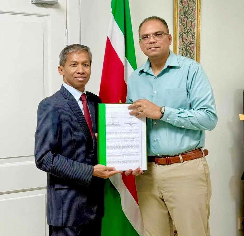 Suriname en Indonesië tekenen Grant Agreement voor training voedselverwerking